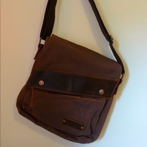 AUGUR Leather and Canvas Bag